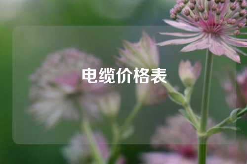 电缆价格表