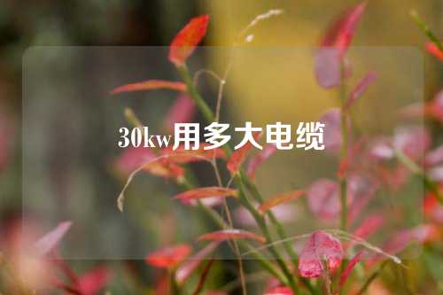 30kw用多大电缆