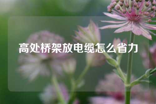 高处桥架放电缆怎么省力