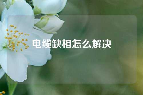 电缆缺相怎么解决