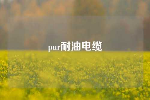 pur耐油电缆