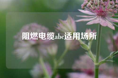 阻燃电缆abc适用场所