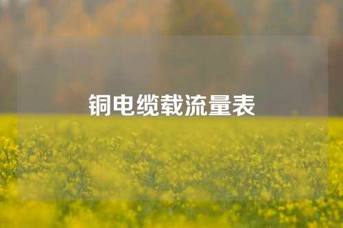 铜电缆载流量表