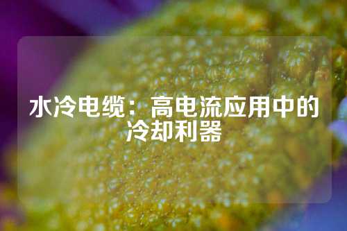 水冷电缆：高电流应用中的冷却利器