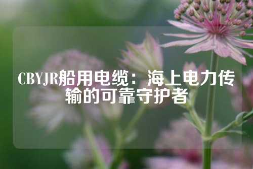 CBYJR船用电缆：海上电力传输的可靠守护者