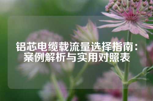 铝芯电缆载流量选择指南：案例解析与实用对照表