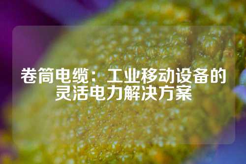 卷筒电缆：工业移动设备的灵活电力解决方案