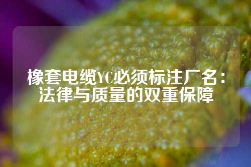 橡套电缆YC必须标注厂名：法律与质量的双重保障