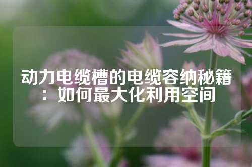 动力电缆槽的电缆容纳秘籍：如何最大化利用空间