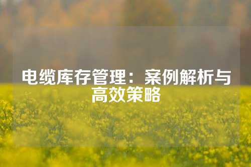 电缆库存管理：案例解析与高效策略