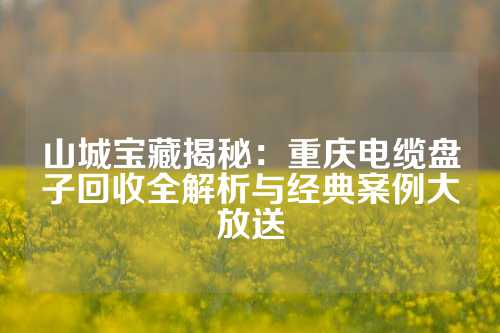 山城宝藏揭秘：重庆电缆盘子回收全解析与经典案例大放送