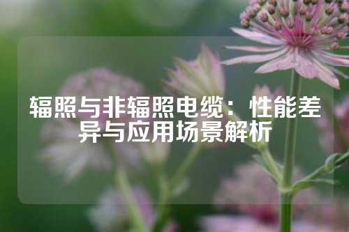 辐照与非辐照电缆：性能差异与应用场景解析